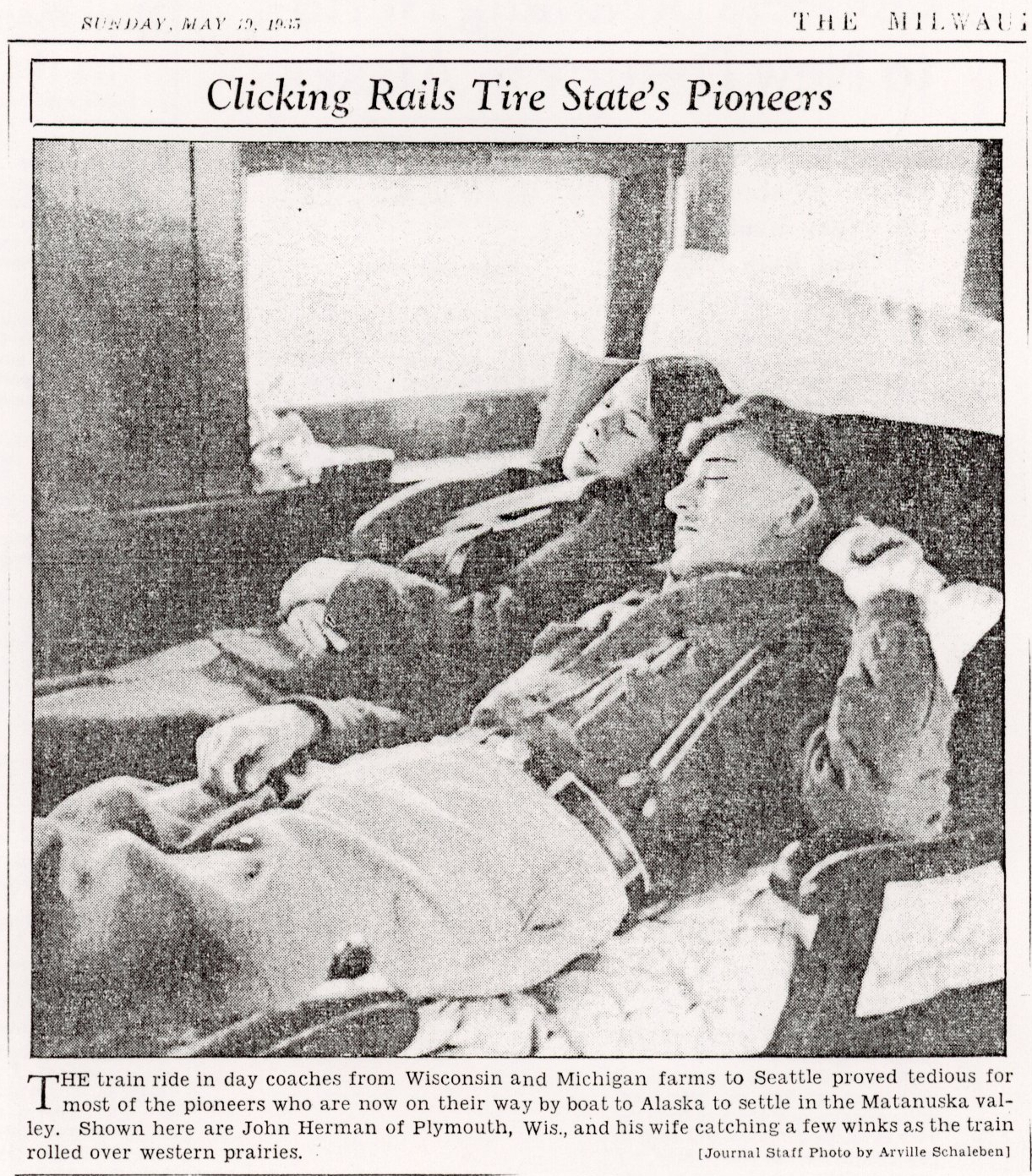 May 16th, 1935 | Train Arrives in Seattle